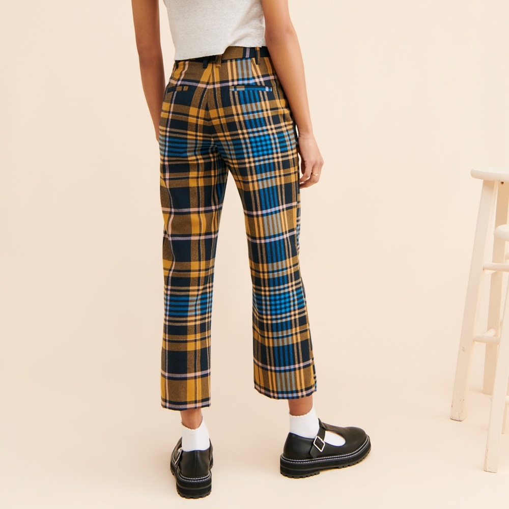 Urban Outfitters | Plaid Bottoms in Blue Yellow and Brown